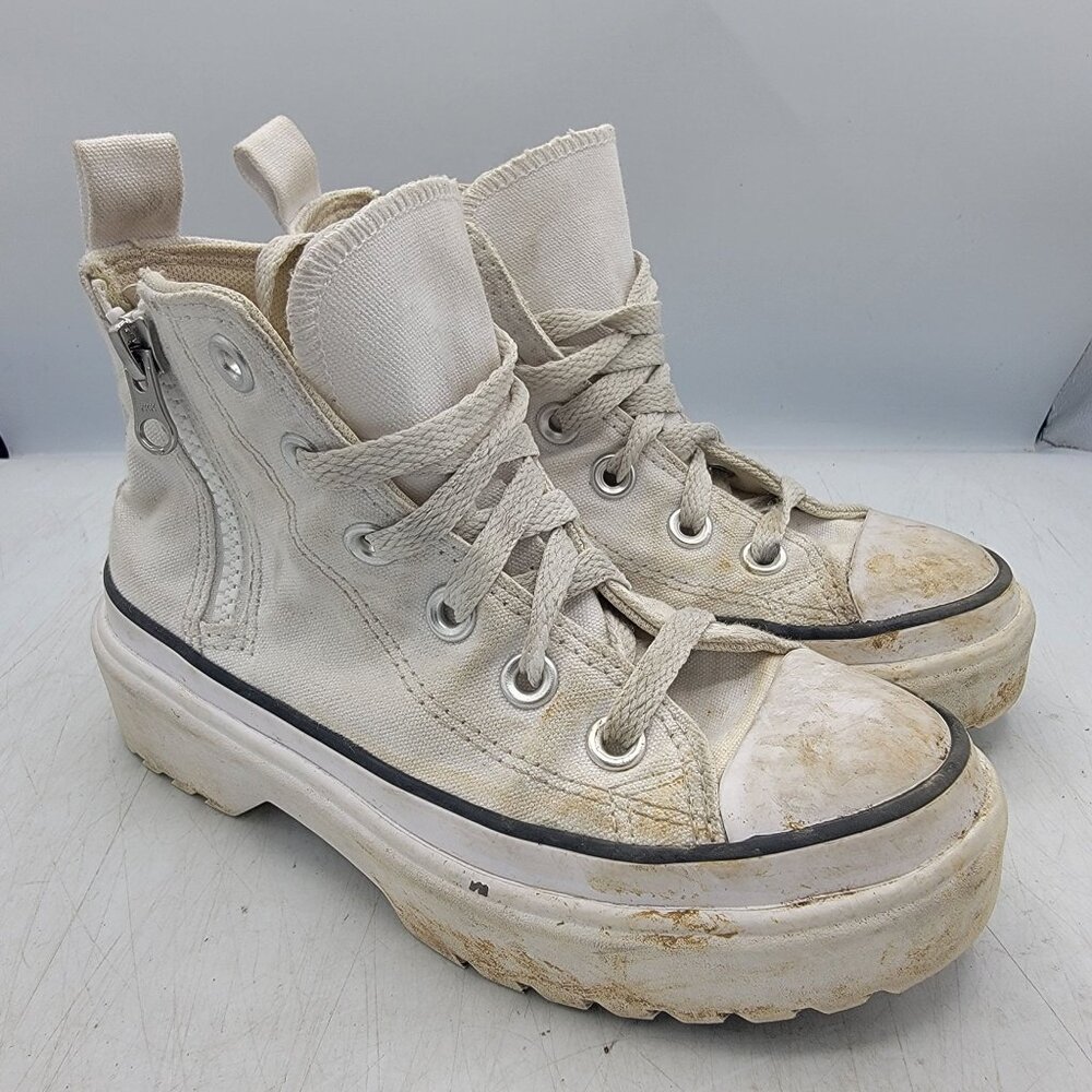 Converse Chuck Taylor All Star Lugged Lift Hi Kids 13 White Sneaker Shoes Casual